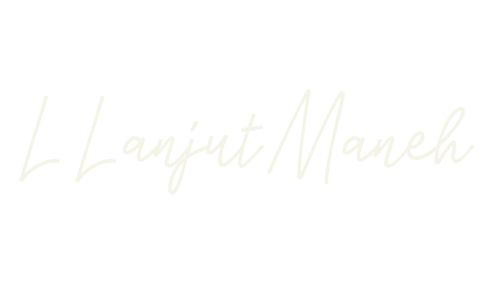L Lanjut Maneh, cursive font preview