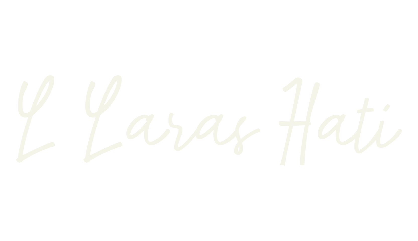 L Laras Hati, cursive font preview