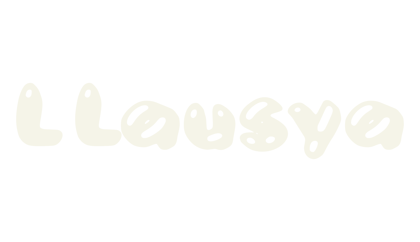L Lausya, bubble letters font preview