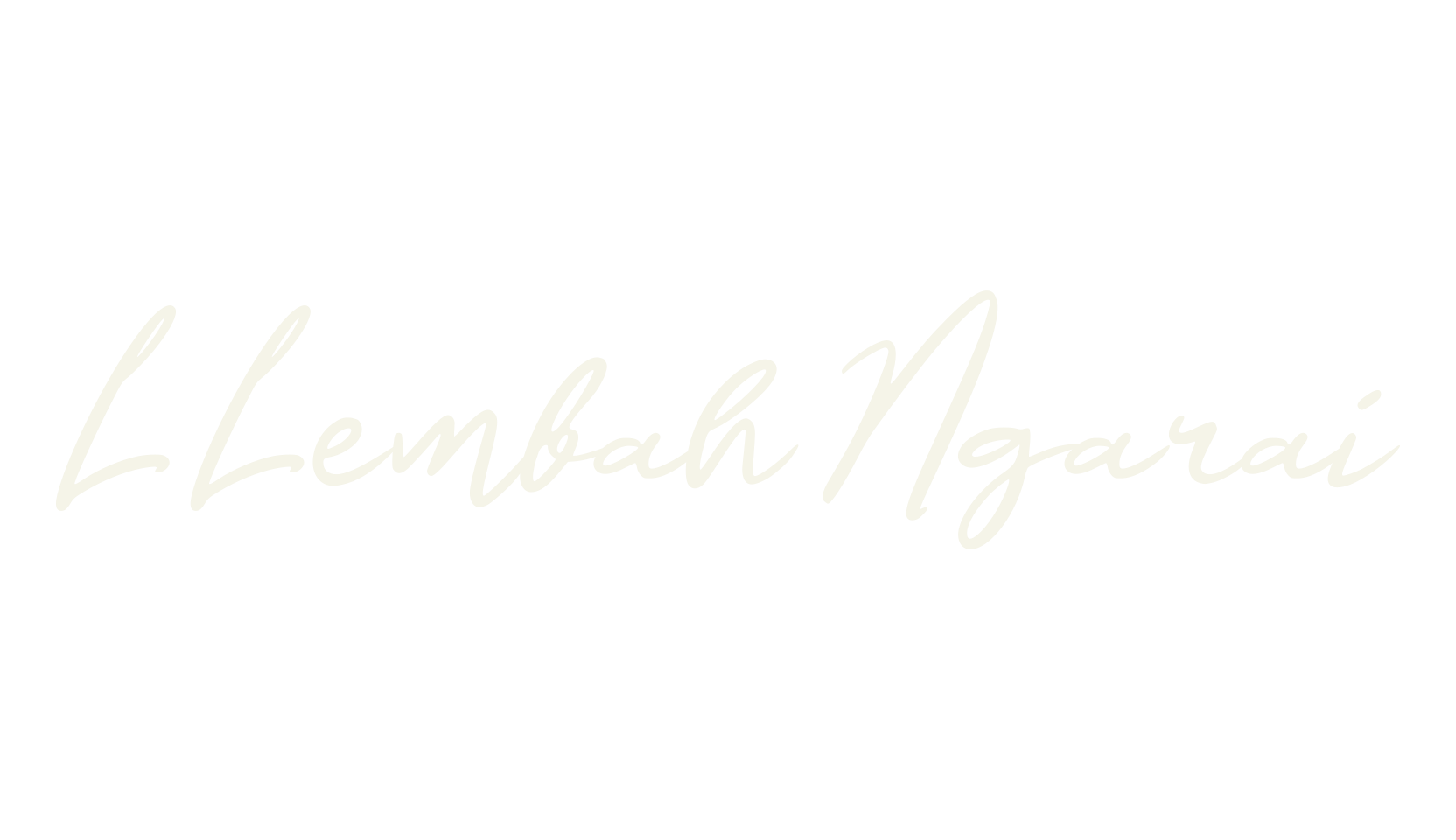 L Lembah Ngarai, cursive font preview