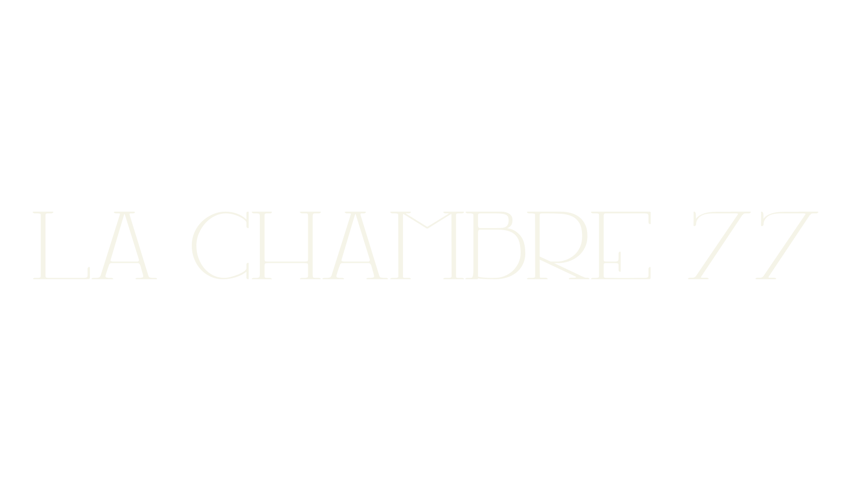 LA CHAMBRE 77, display font preview