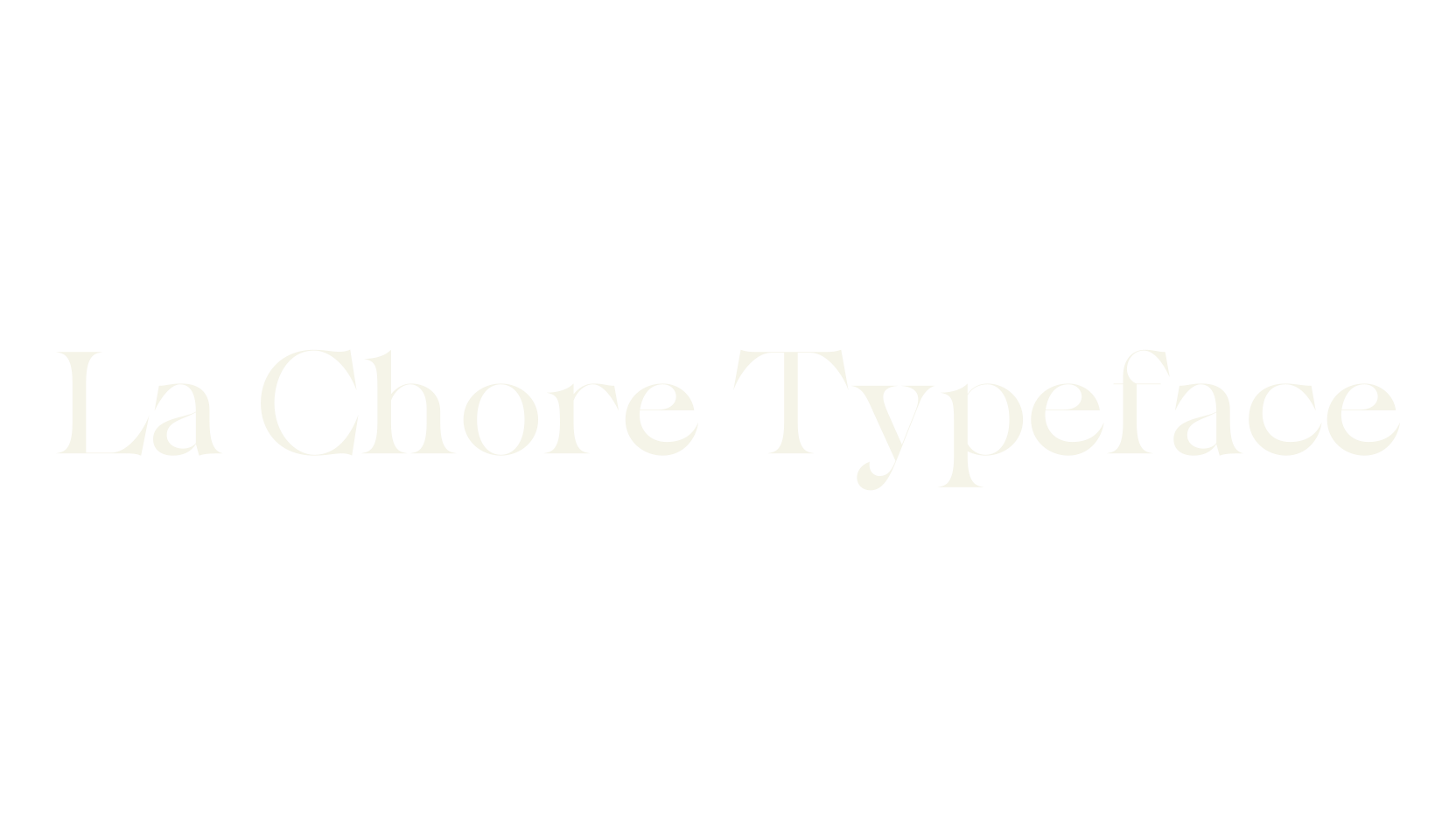 La Chore Typeface, serif font preview