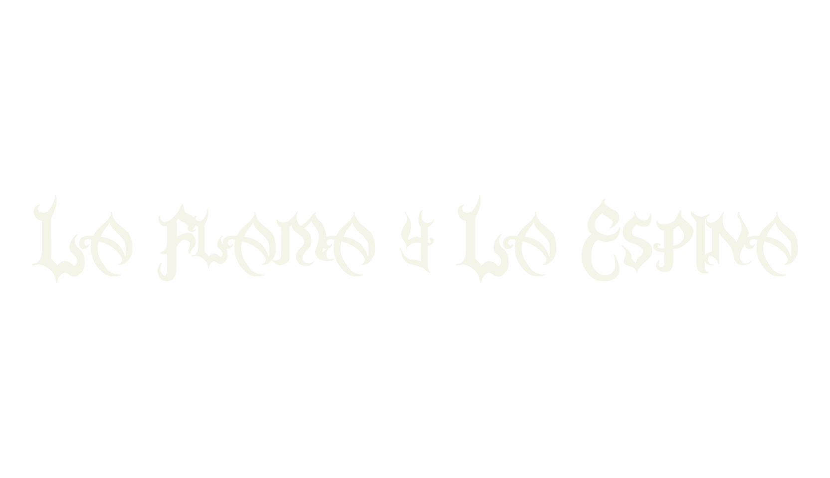 La Flama y La Espina, gothic font preview