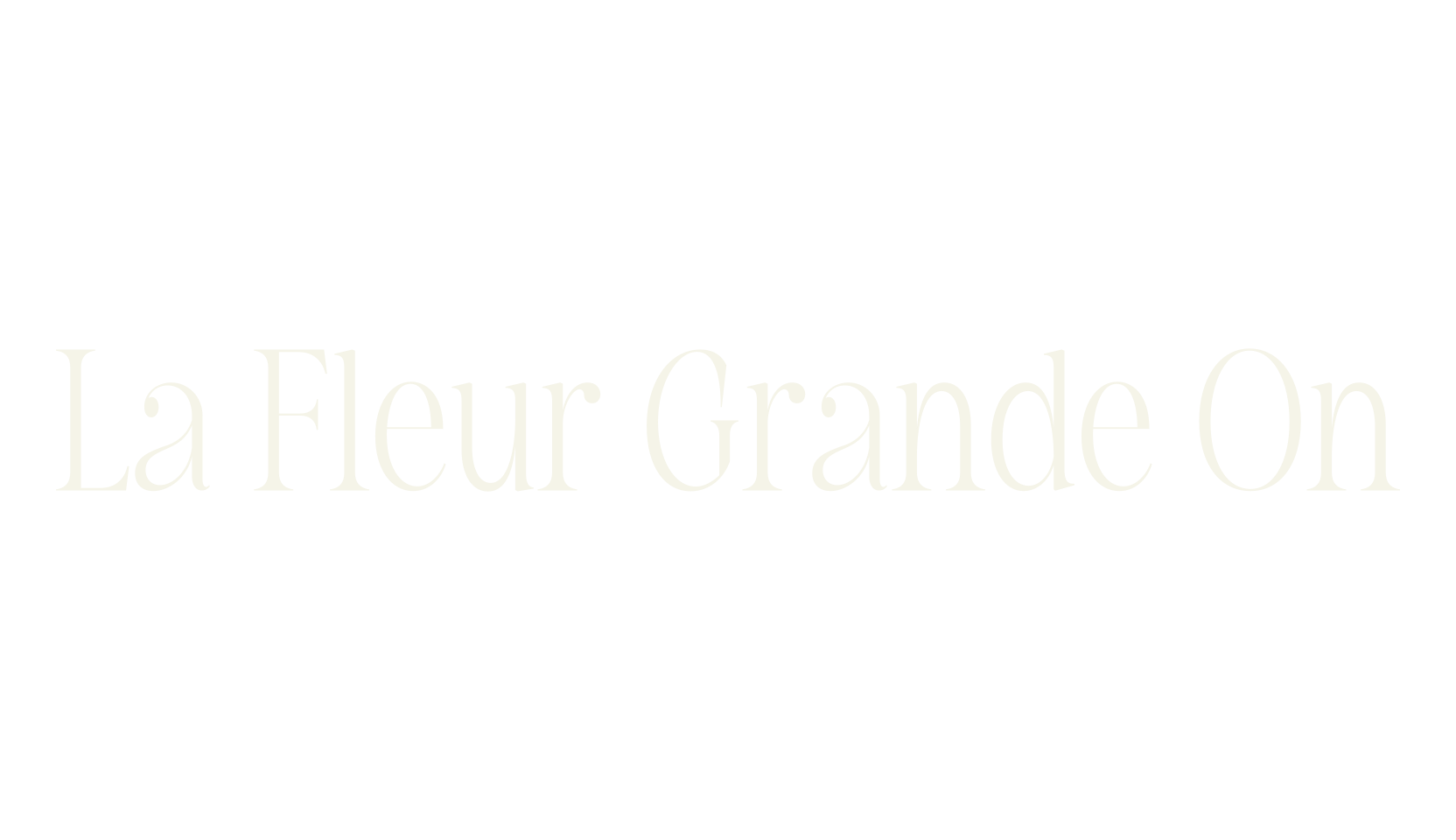 La Fleur Grande On, serif font preview