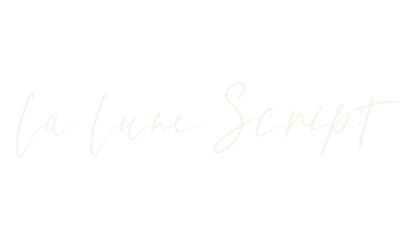 la lune Script, signature font preview
