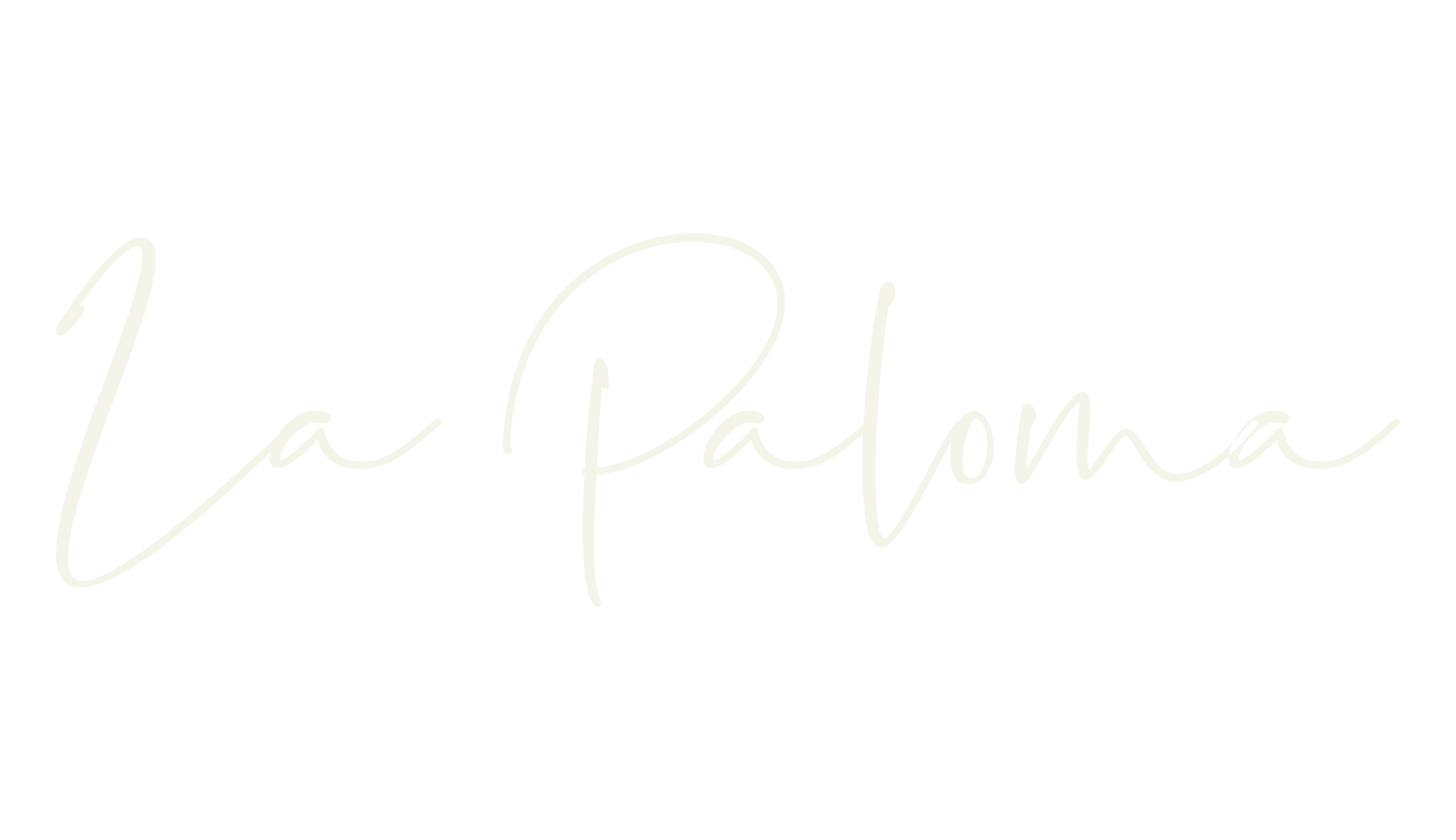 La Paloma, signature font preview