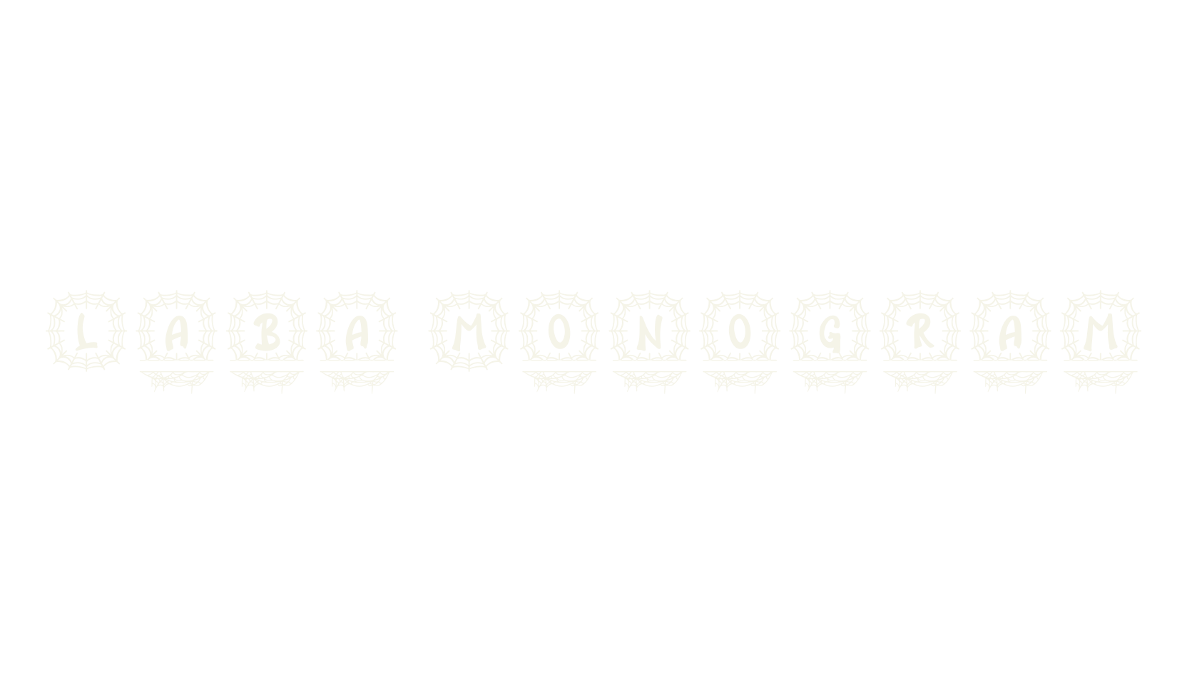 Laba Monogram, monogram font preview