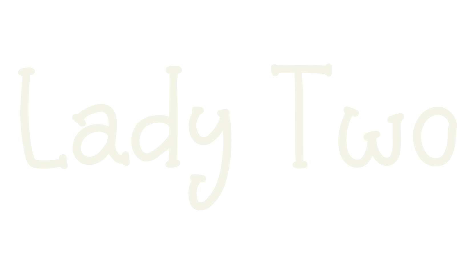 Lady Two, handwritten font preview