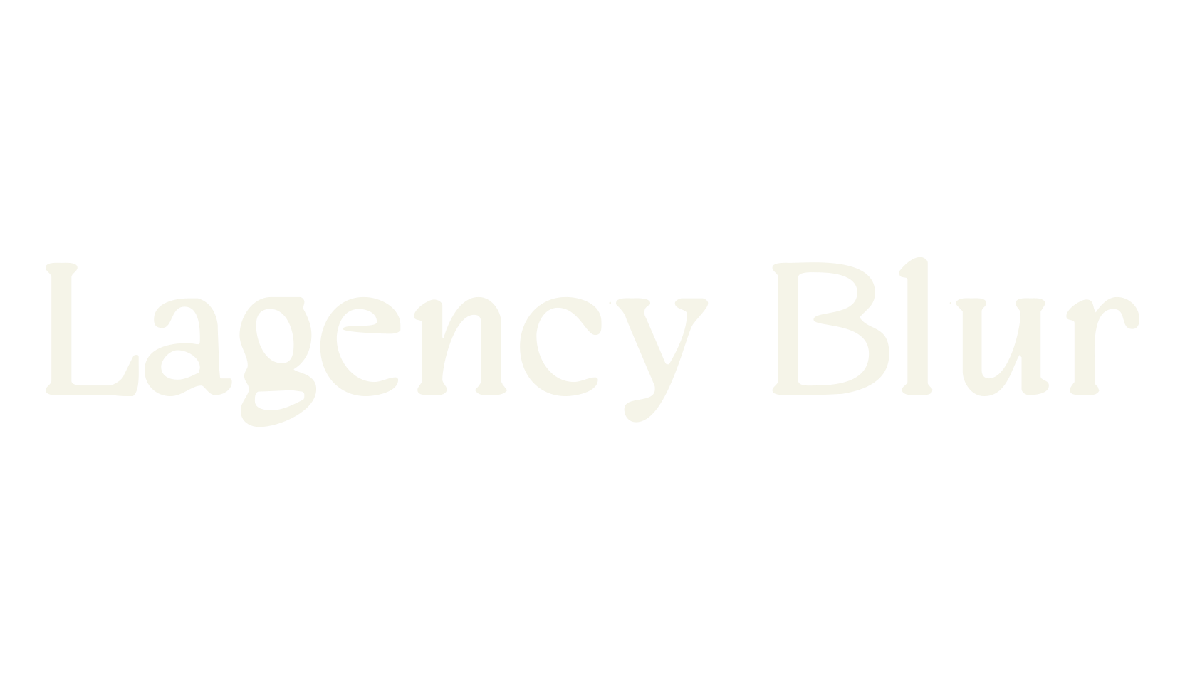 Lagency Blur, logo font preview