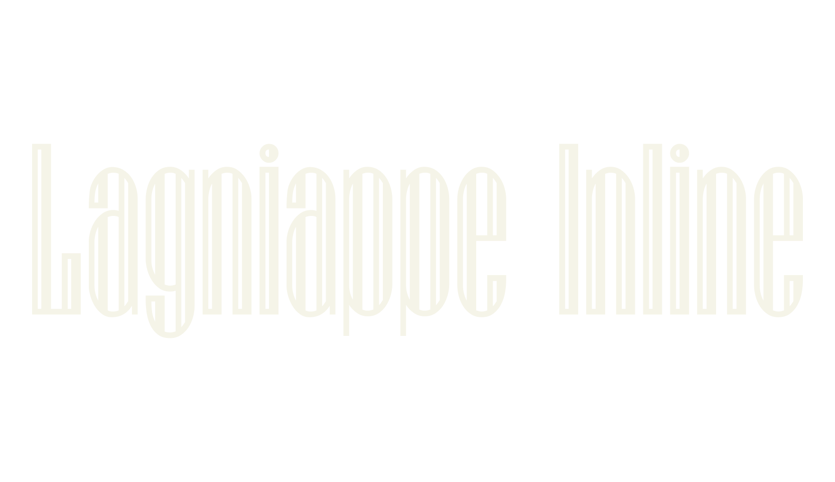Lagniappe Inline, display market font preview