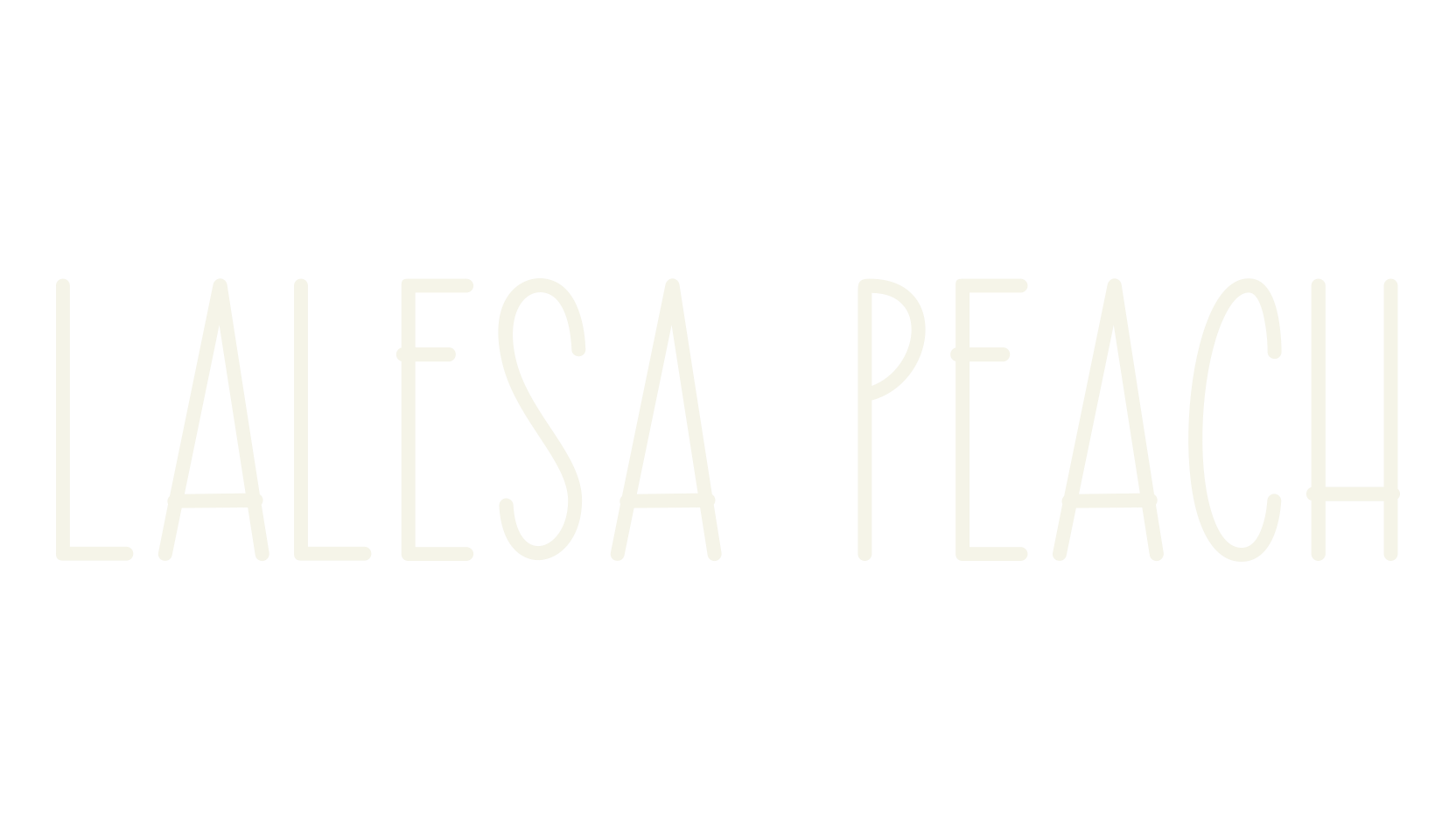 Lalesa Peach, tall font preview