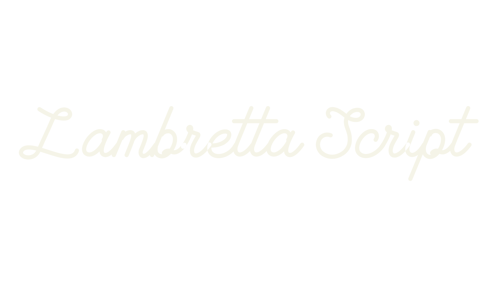 Lambretta Script, hand lettering font preview