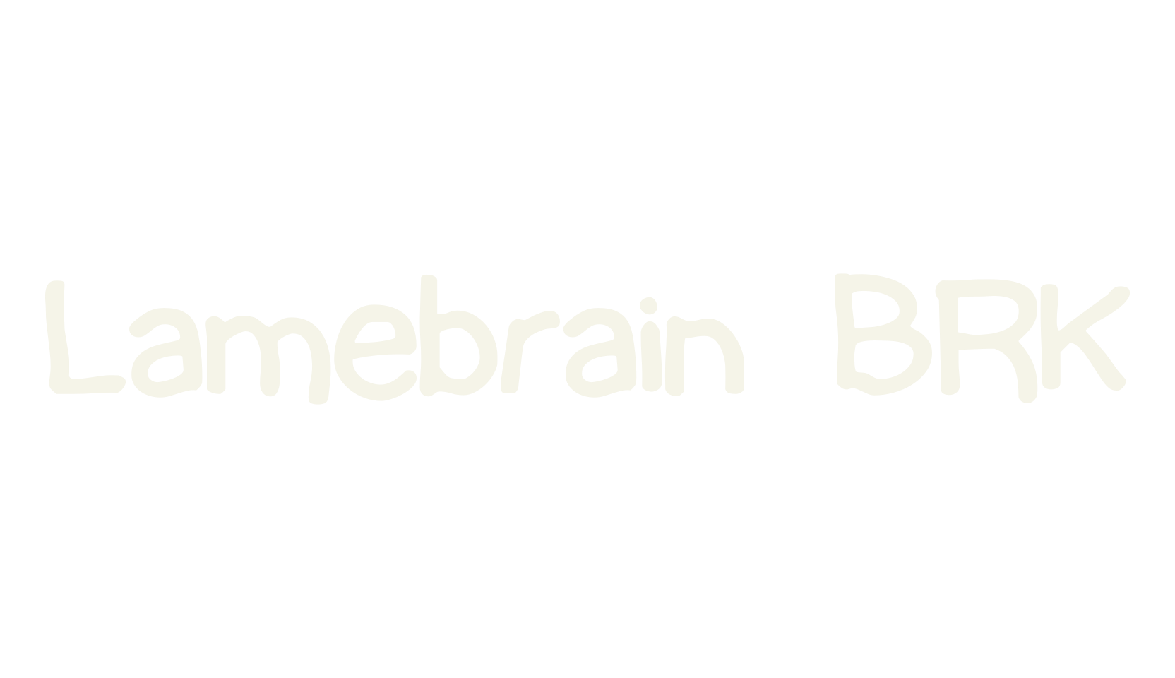 Lamebrain BRK, marker font preview