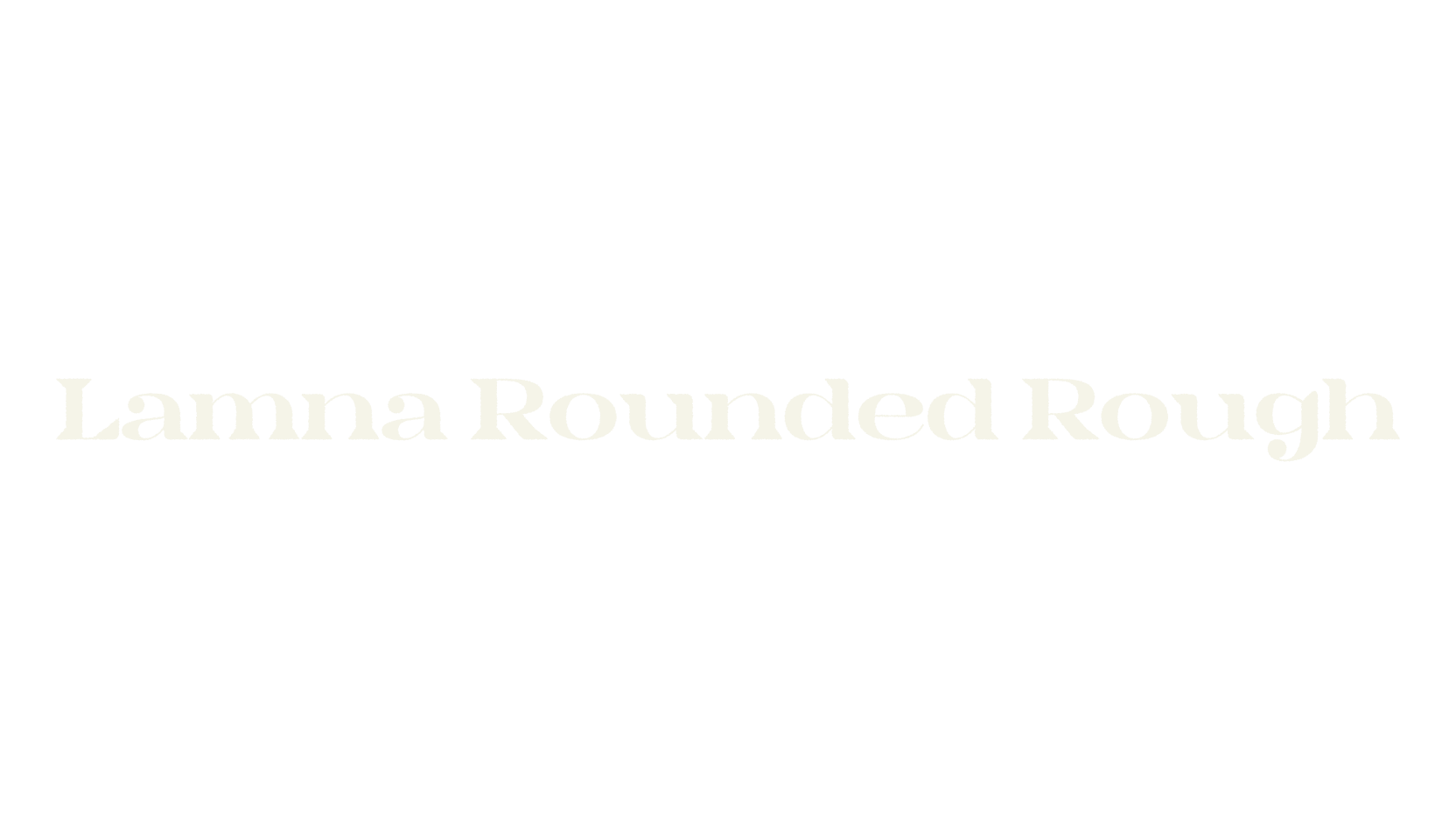 Lamna Rounded Rough, bold font preview