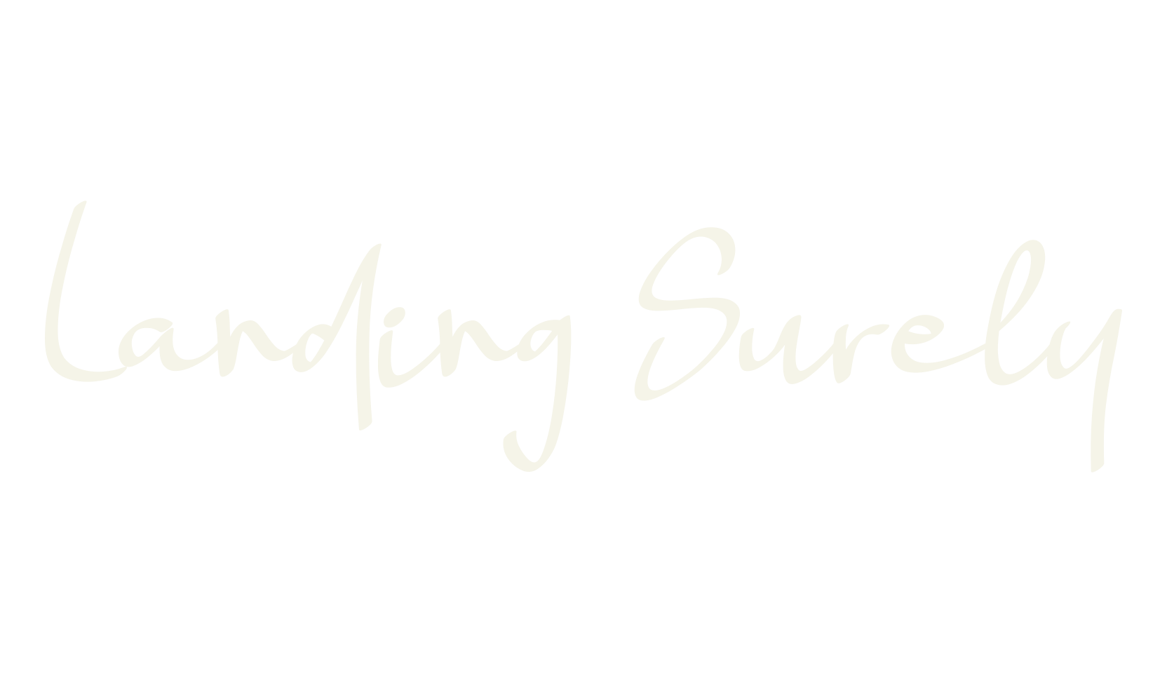 Landing Surely, watermark font preview
