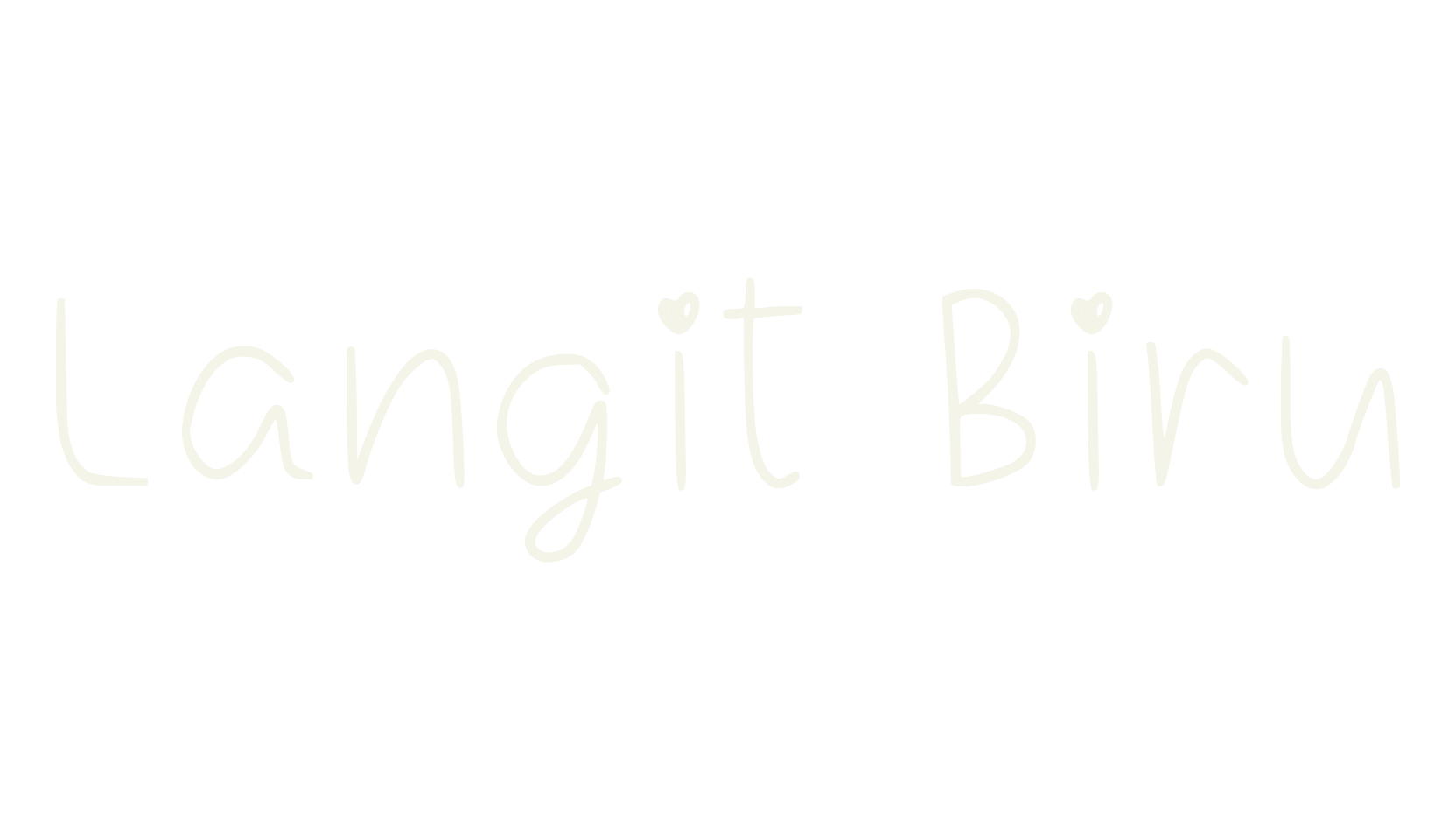 Langit Biru, heart font preview