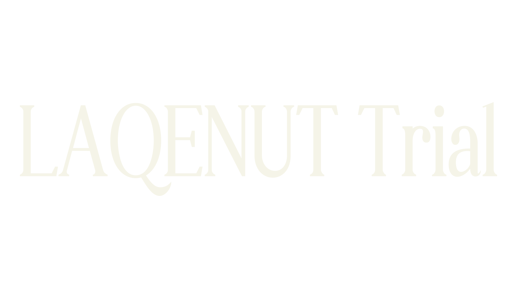 LAQENUT Trial, magazine font preview