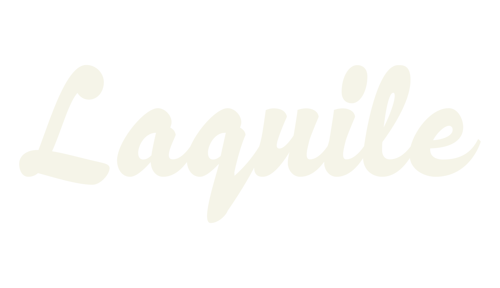 Laquile, cursive font preview