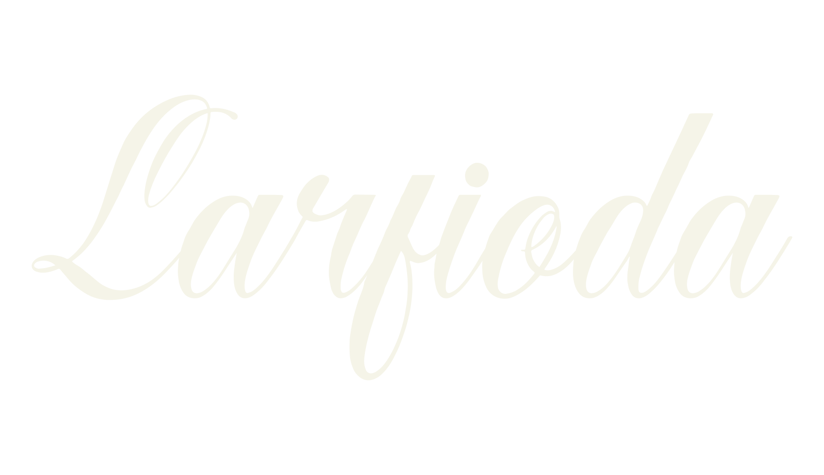 Larfioda, calligraphy font preview