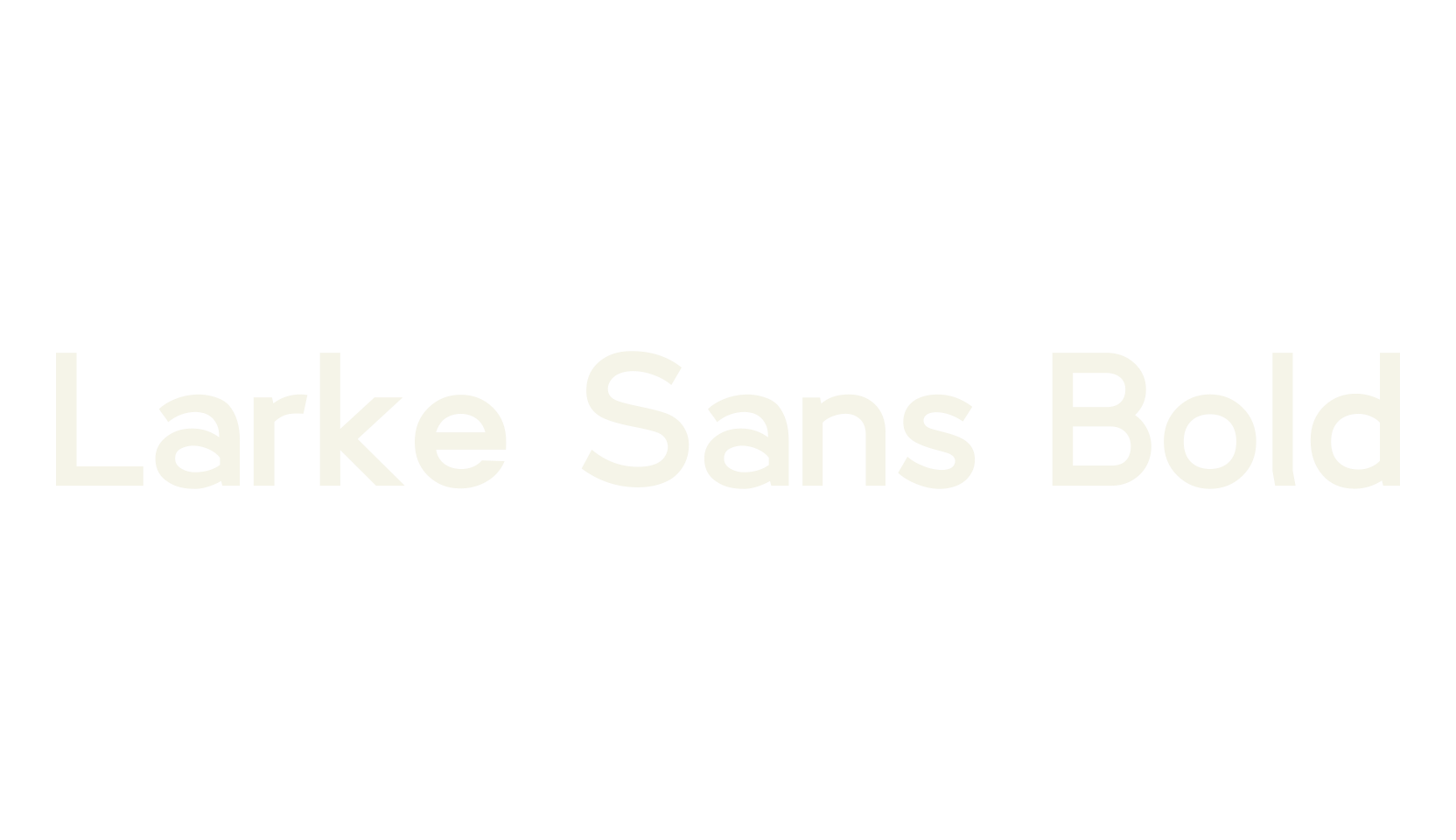 Larke Sans Bold, bold font preview