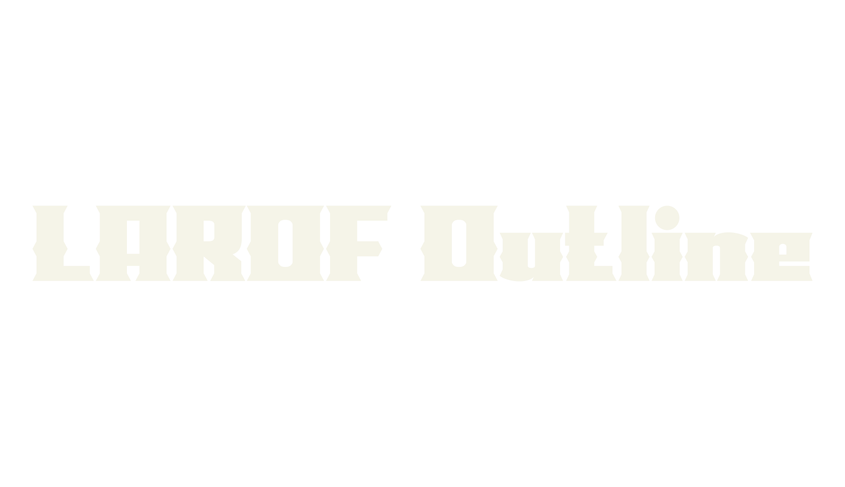 LAROF Outline, sports font preview