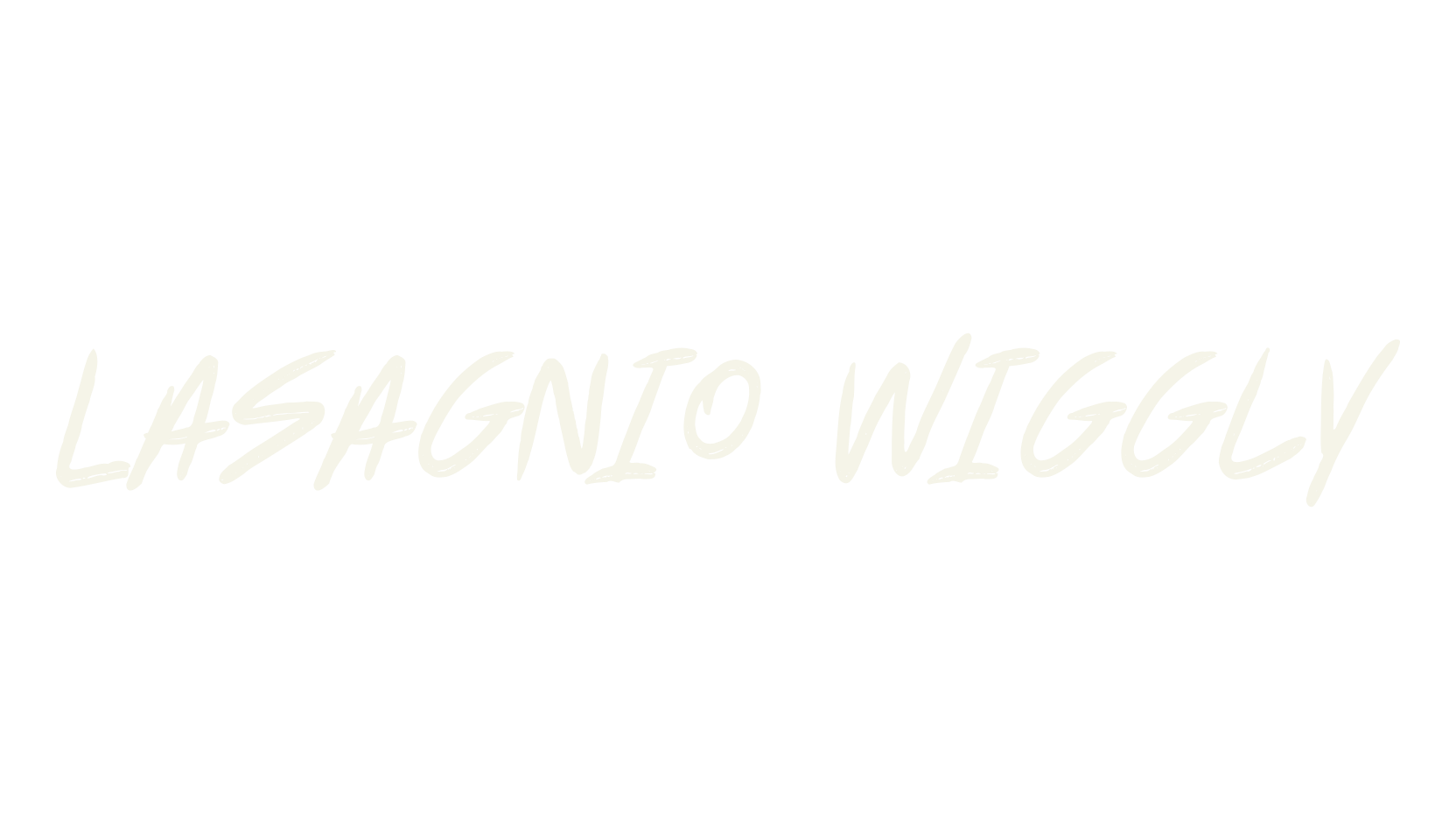 Lasagnio Wiggly, handwriting font preview