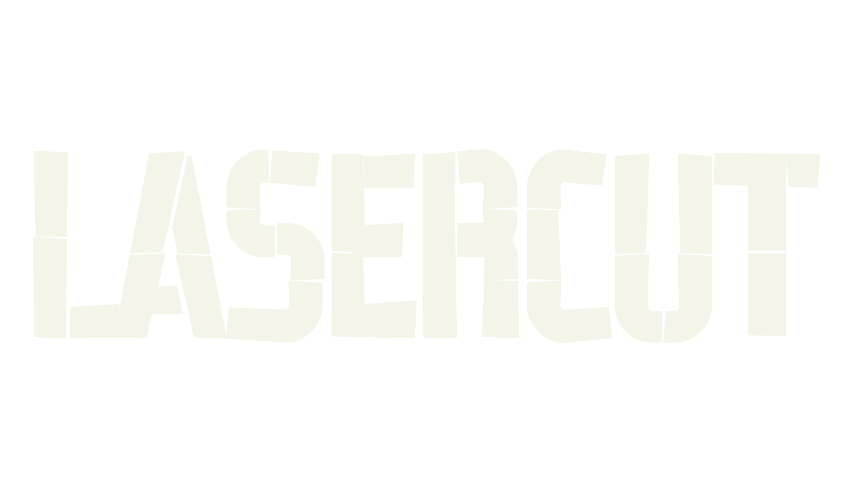 Lasercut, logo font preview
