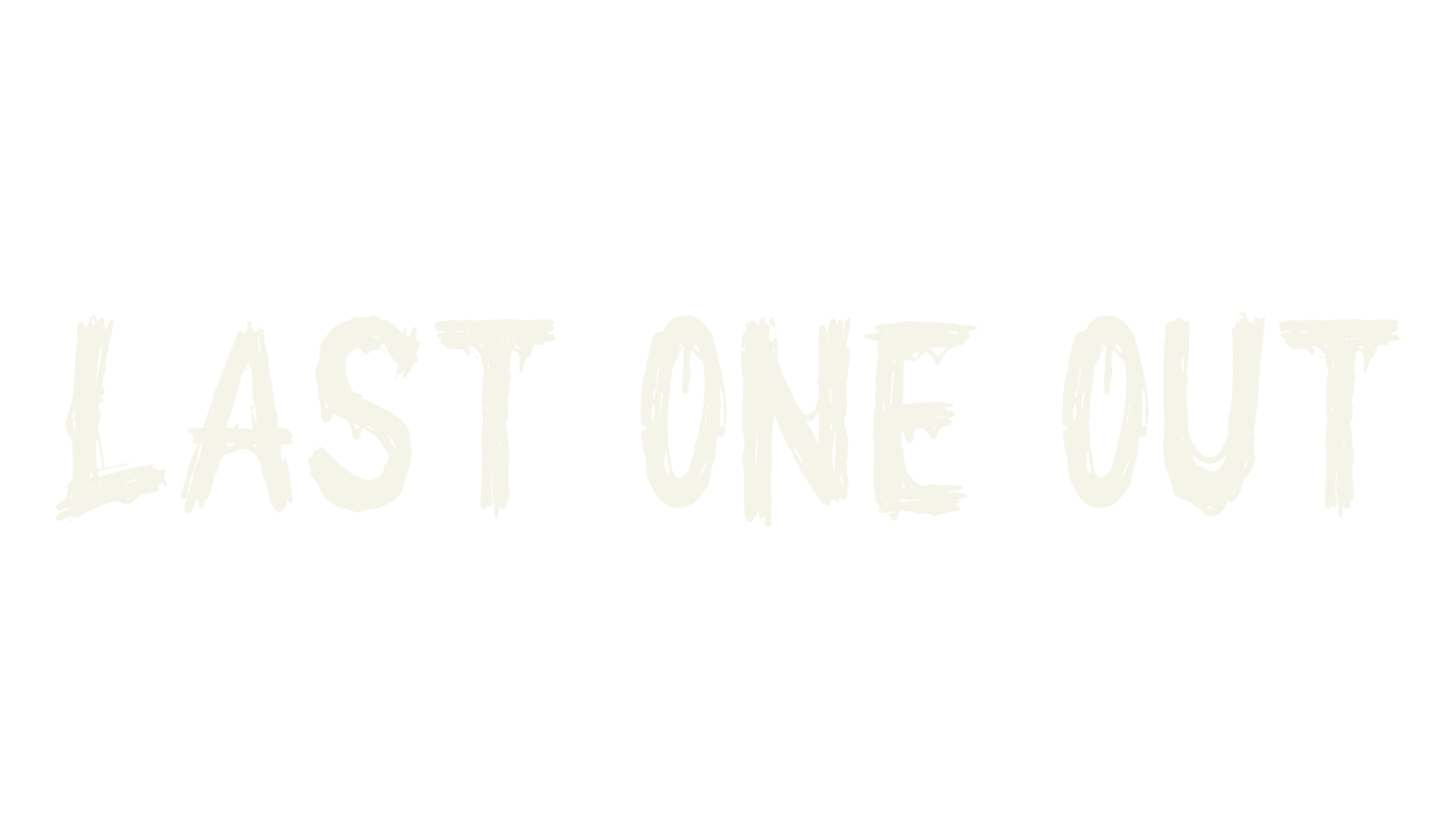 Last One Out, spooky font preview