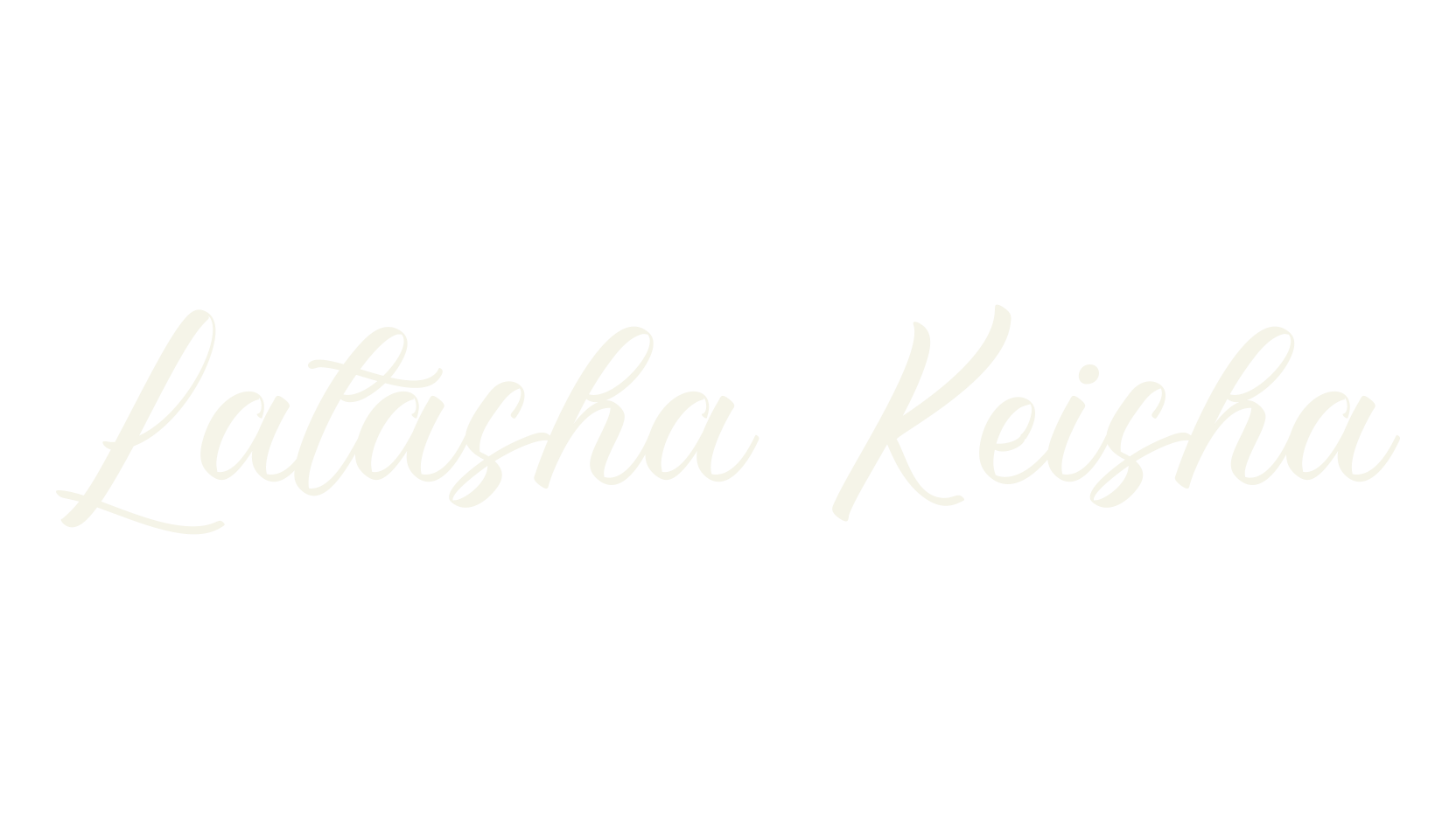 Latasha Keisha, cursive font preview