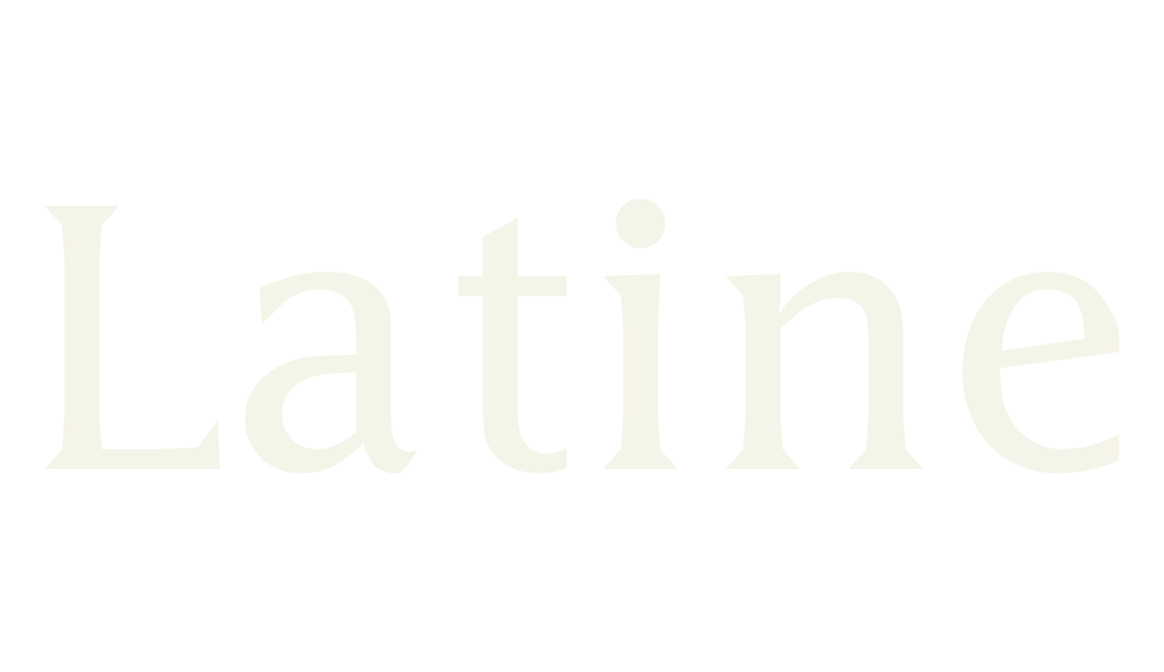 Latine, serif font preview