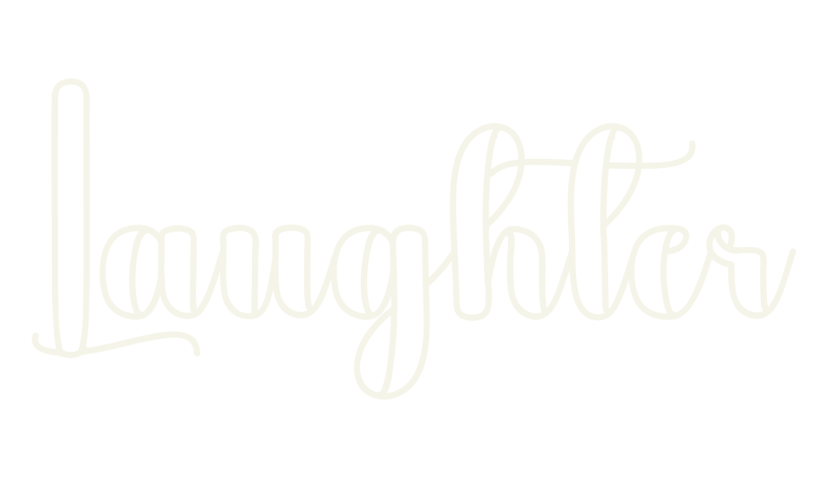Laughter, calligraphy font preview