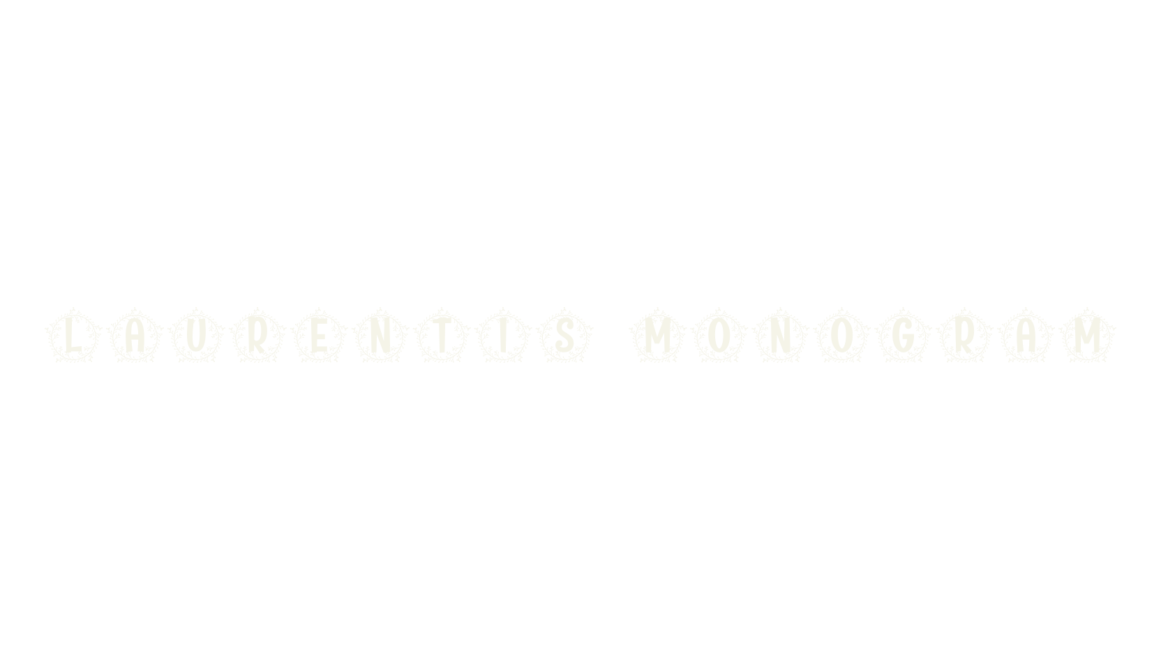 Laurentis Monogram, floral font preview