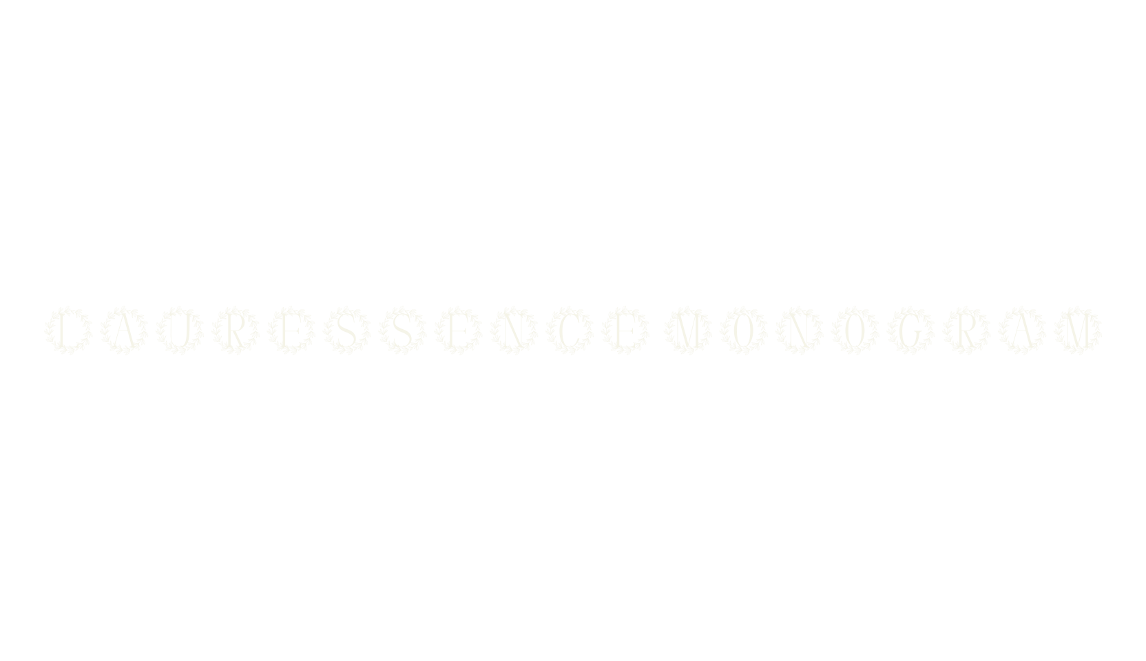 Lauressence Monogram, wedding font preview