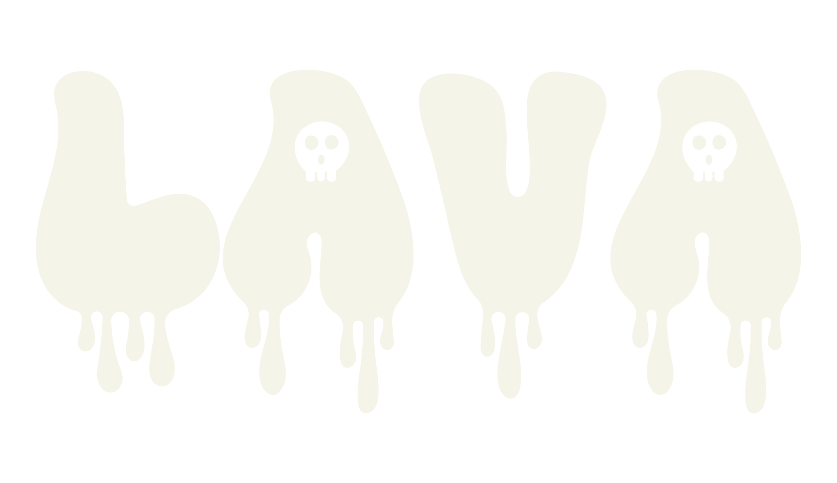Lava, dripping font preview
