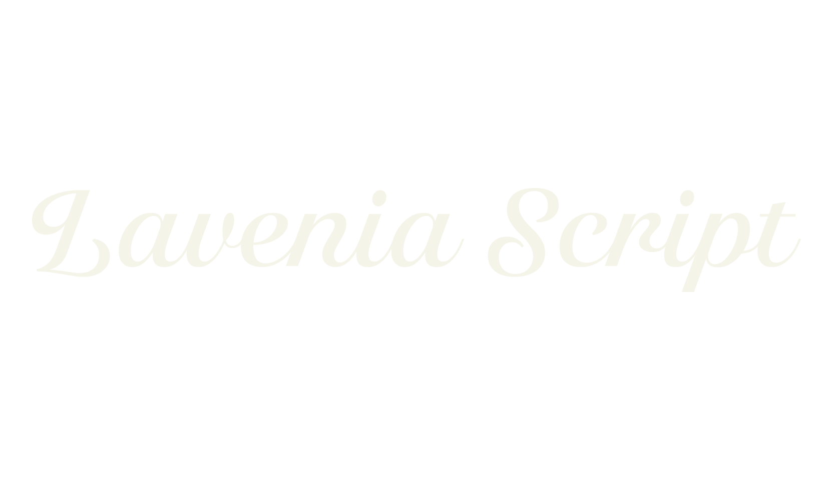 Lavenia Script, fashion script font preview