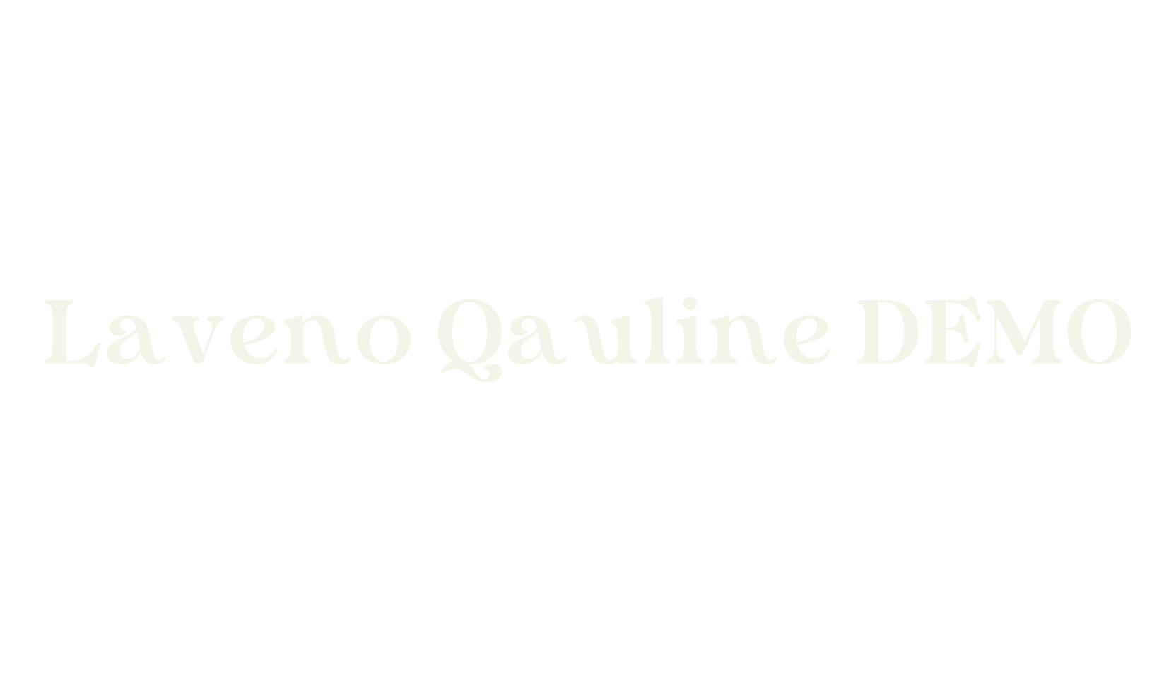 Laveno Qauline DEMO, swash font preview