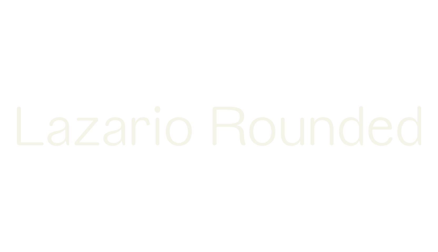 Lazario Rounded, rounded font preview