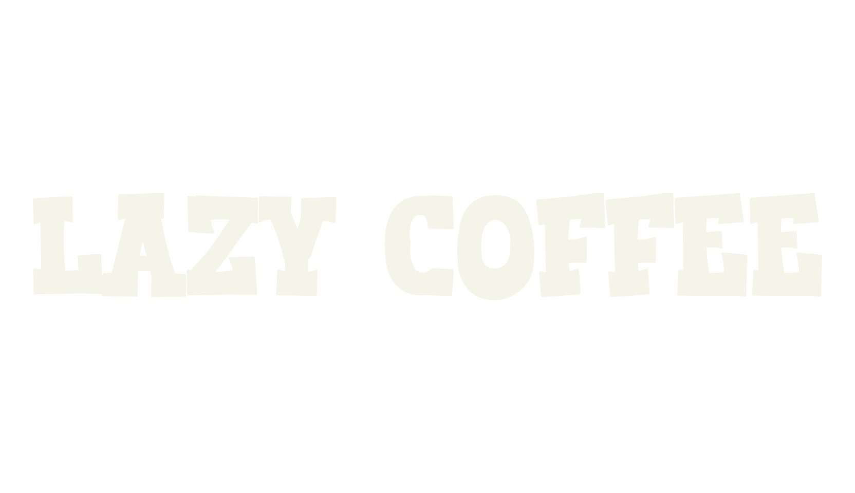 Lazy Coffee, bold font preview