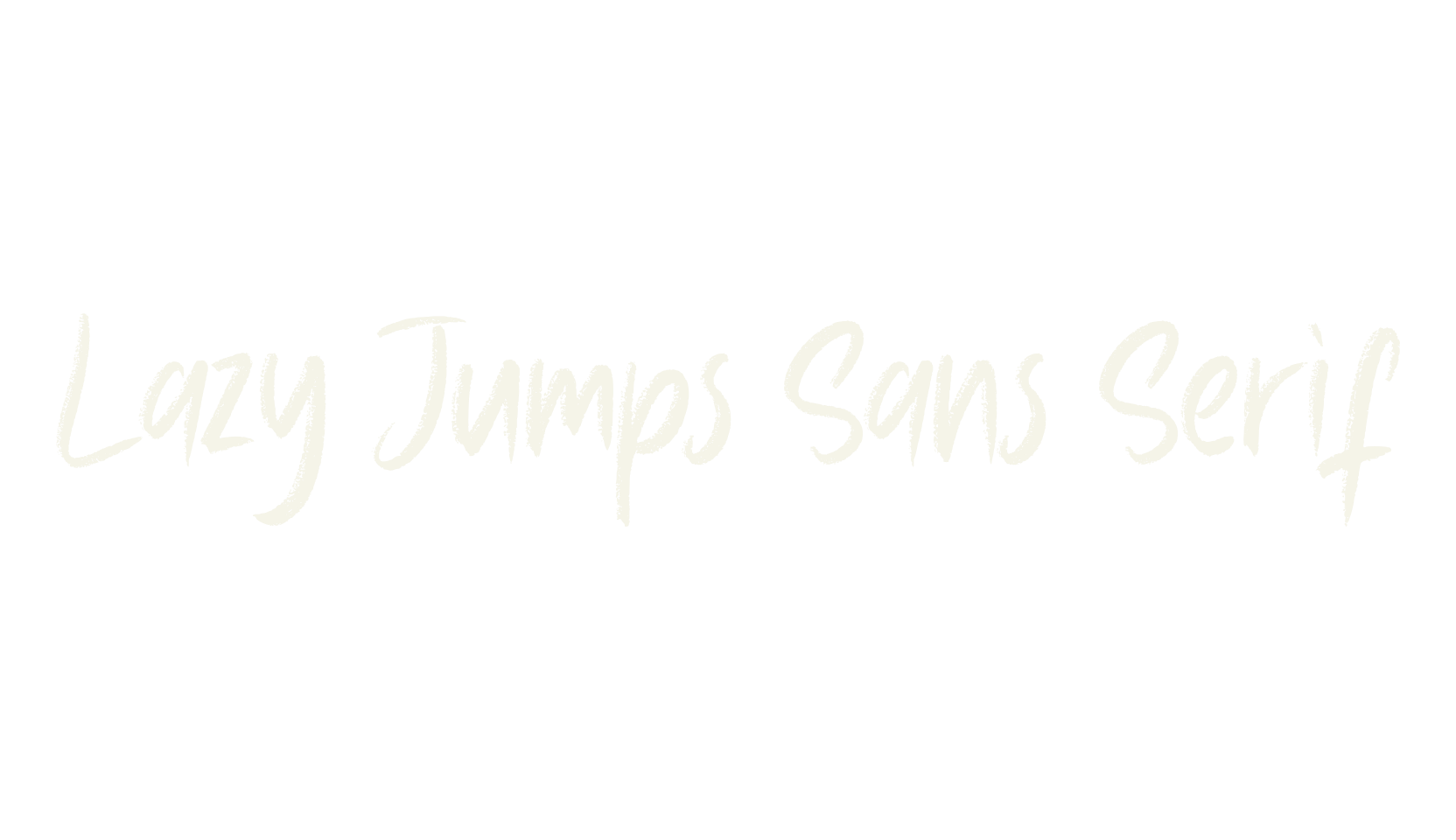 Lazy Jumps Sans Serif, handwritten font preview