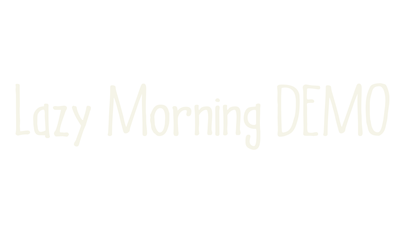 Lazy Morning DEMO, display market font preview