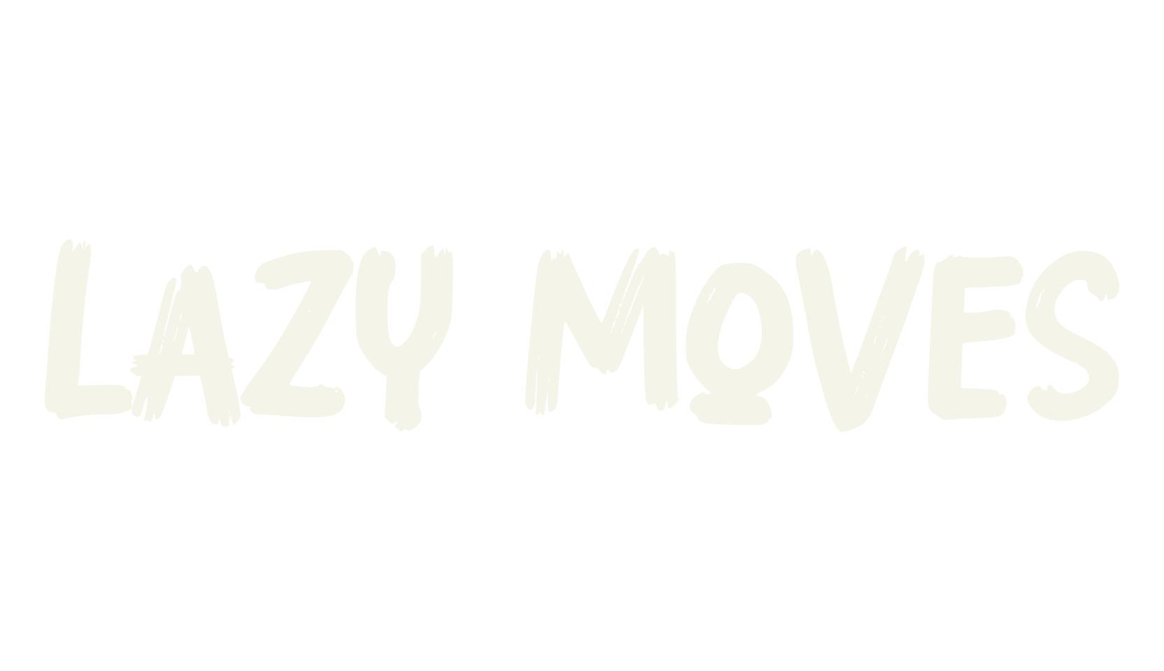 Lazy Moves, all caps font preview