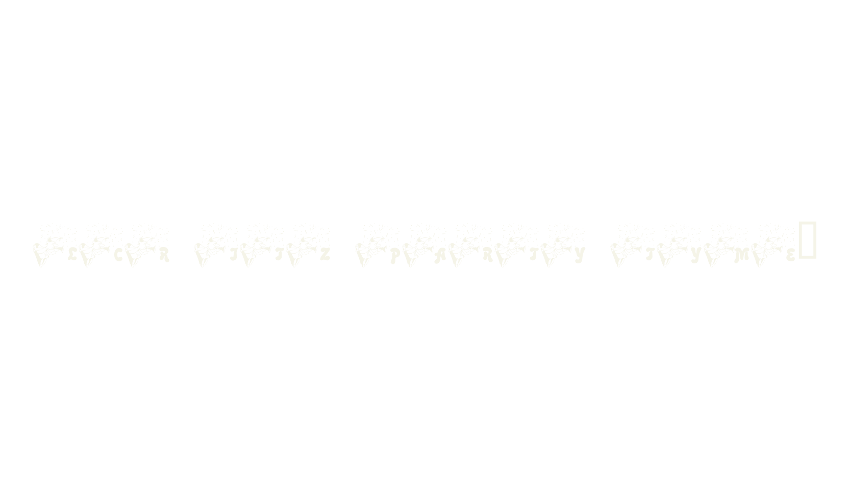 LCR Itz Party Tyme!, birthday font preview