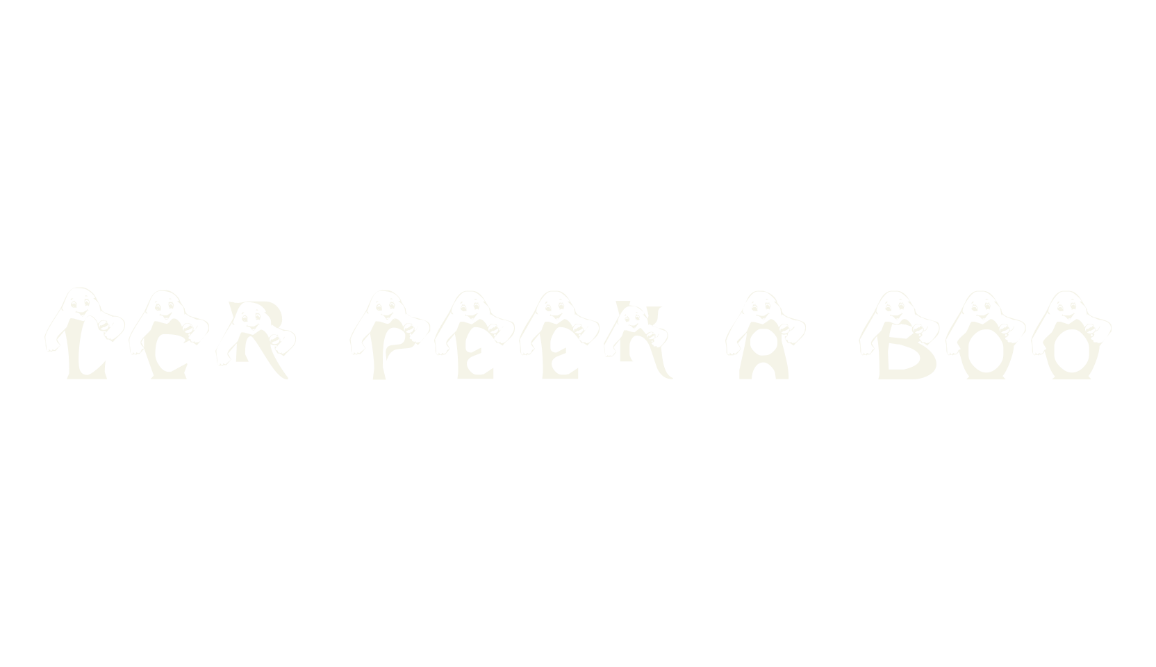 LCR Peek A Boo, halloween font preview