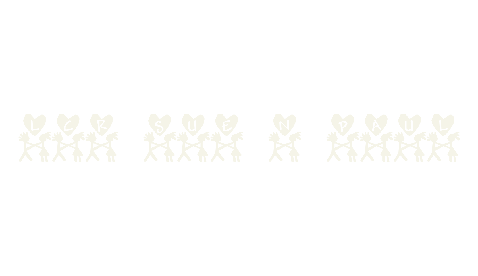 LCR Sue N Paul, heart font preview