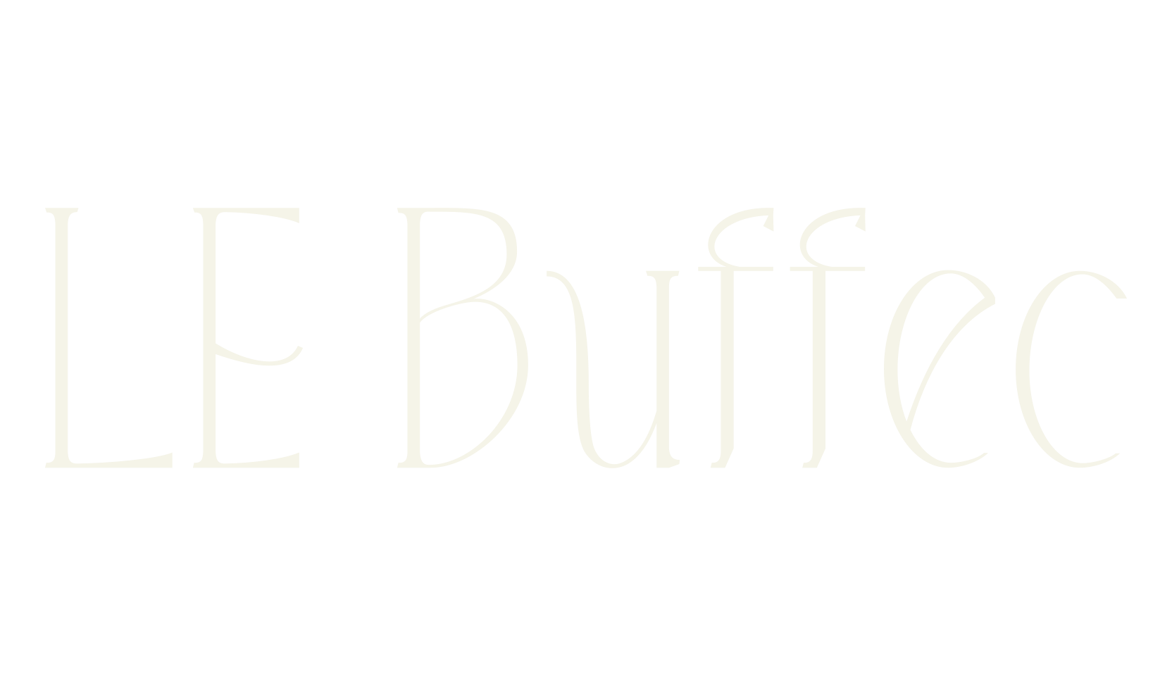 LE Buffec, design font preview
