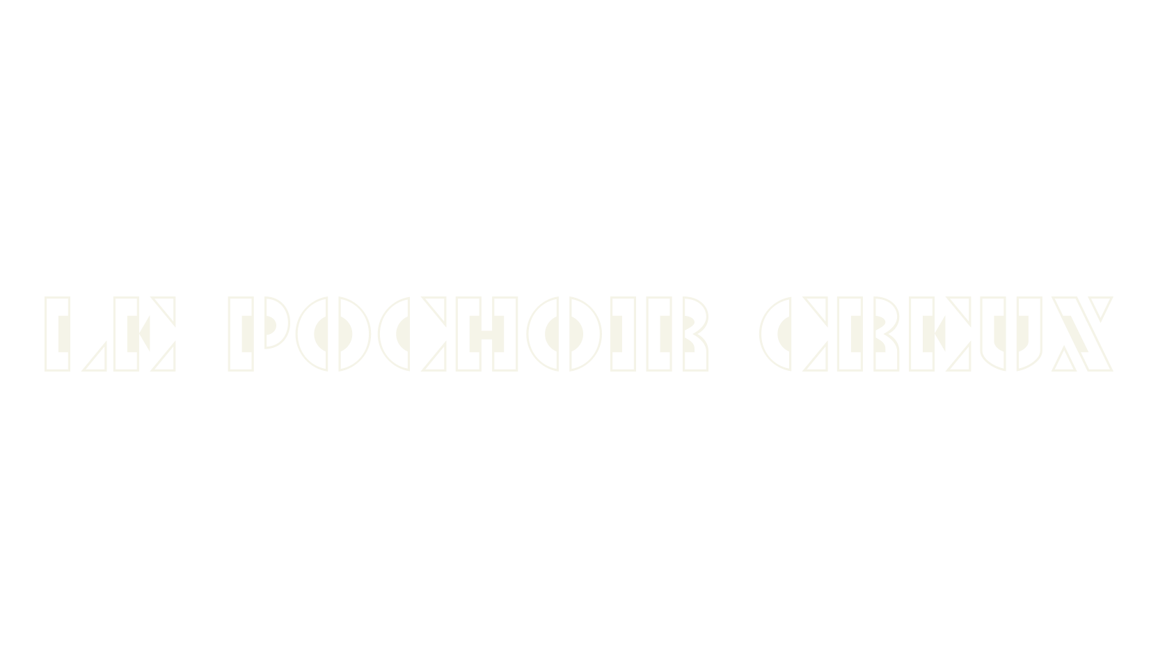 Le Pochoir Creux, stencil font preview