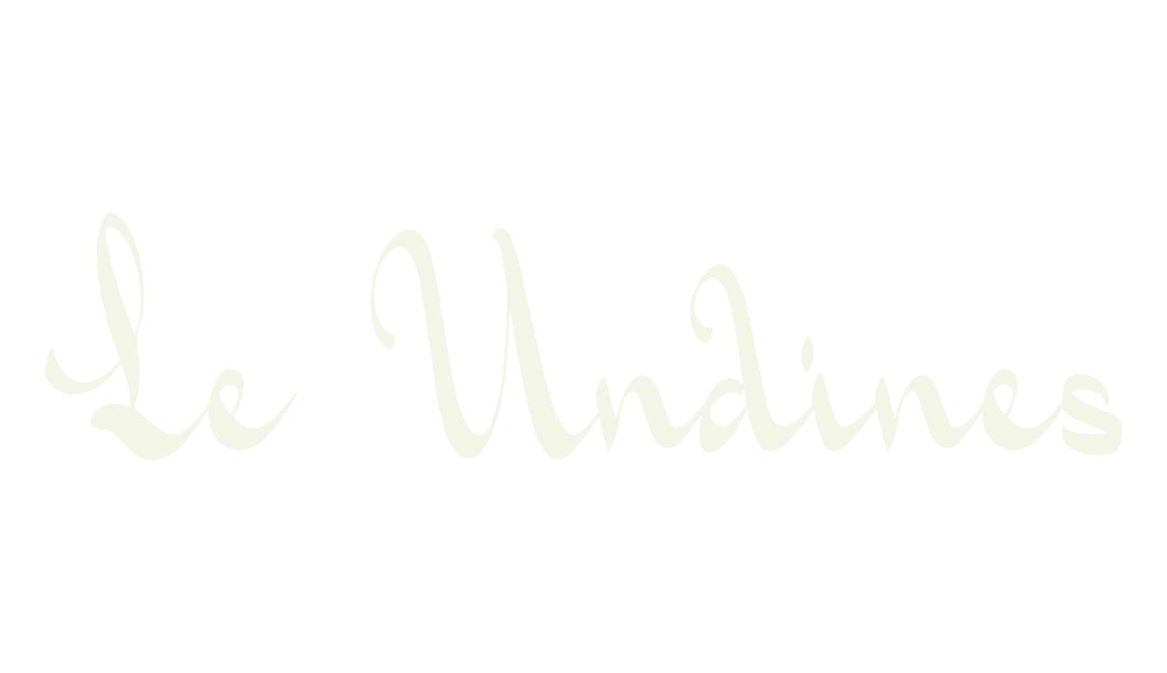 Le Undines, cursive font preview