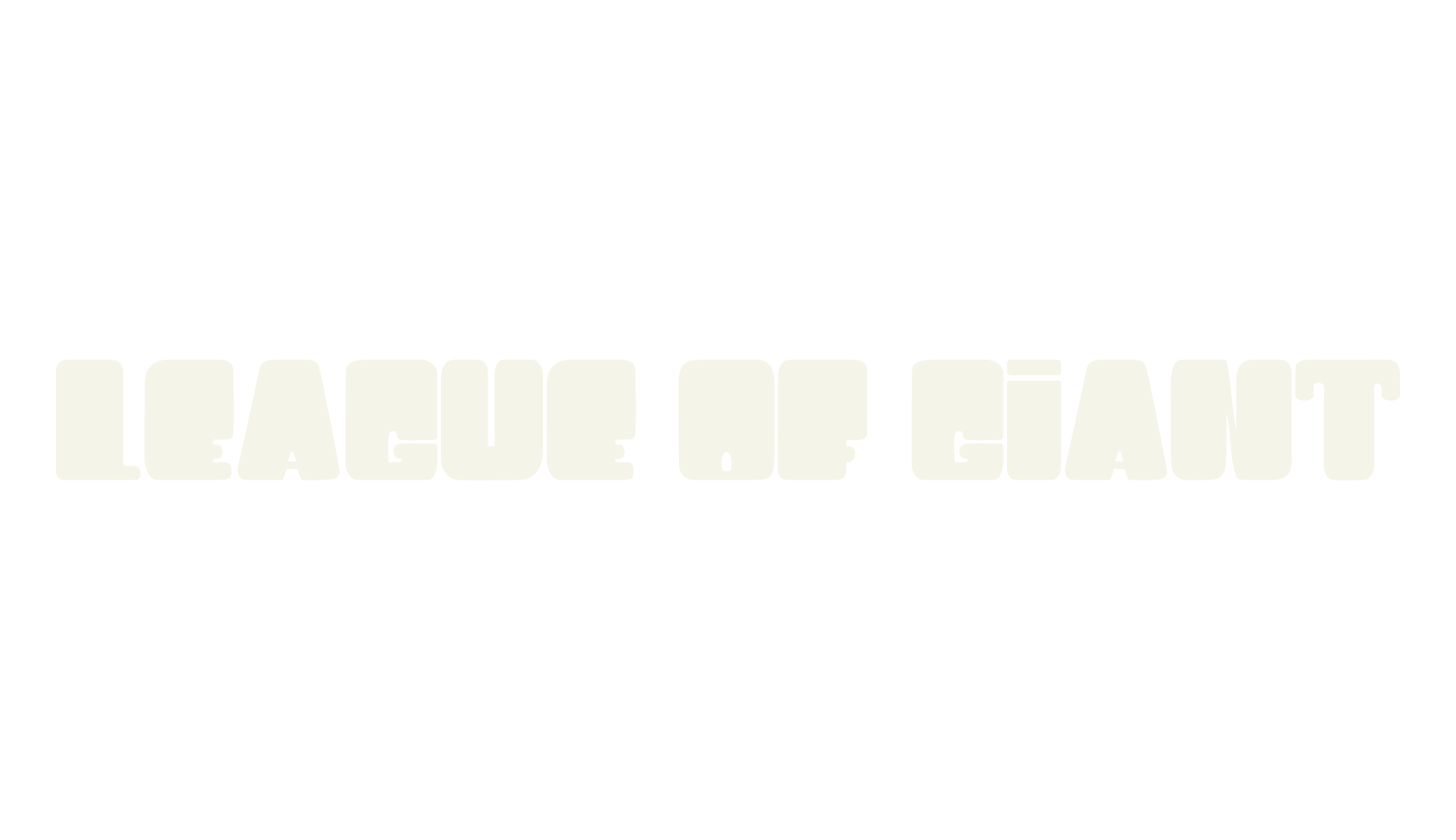 LEAGUE OF GIANT, display font preview