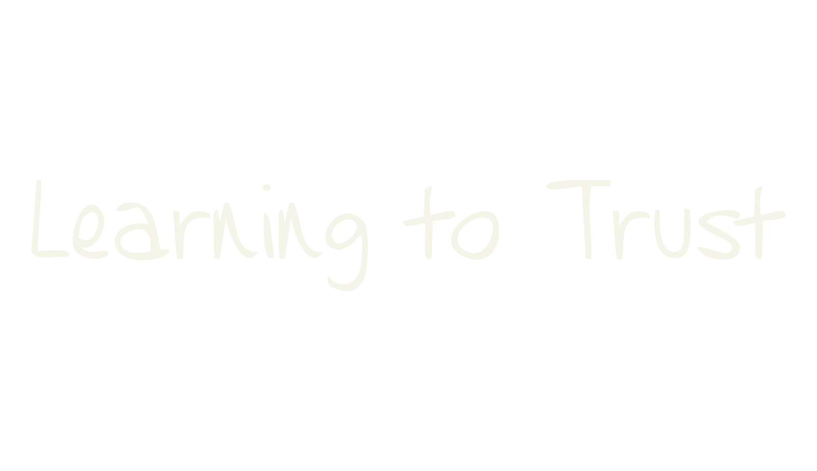 Learning to Trust, handwritten font preview