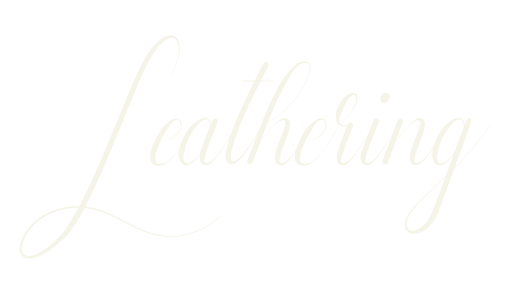 Leathering, cursive font preview